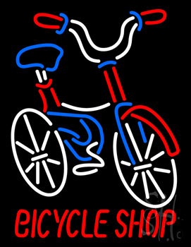 Bicycle Shop Logo Neon Sign