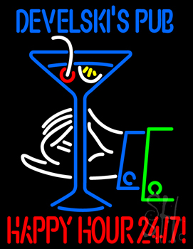 Develskis Pub Neon Sign