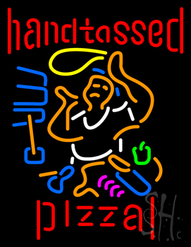 Handtossed Pizza Neon Sign