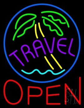Travel Open Neon Sign
