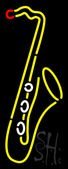 Saxophone Logo Neon Sign