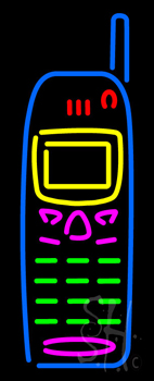 Cellular Phone Logo Neon Sign