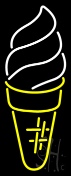 Vertical Ice Cream Logo Neon Sign