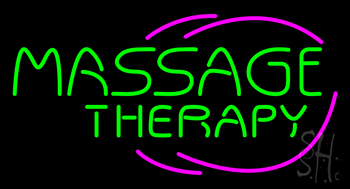 Green Massage Therapy Neon Sign
