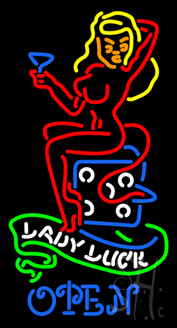 Lady Luck She Devil Neon Sign