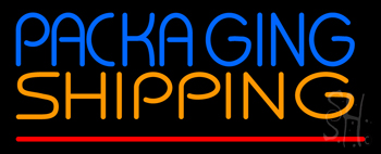 Packaging Shipping Red Line Neon Sign