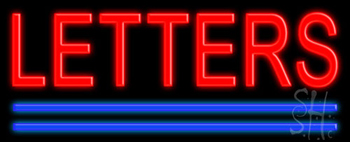 Custom Blue Double Lines Neon Sign