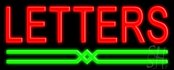 Custom Green Line Neon Sign
