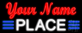 Custom White Place Neon Sign