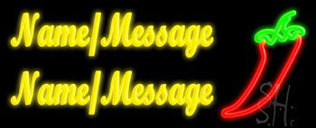 Custom Chili Pepper Neon Sign