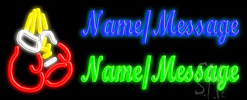 Custom Boxing Gloves Neon Sign