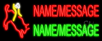Custom Bull Rider Neon Sign