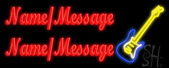 Custom Guitar Neon Sign