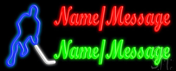 Custom Hockey Player Neon Sign