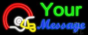 Custom Football Helmet Neon Sign