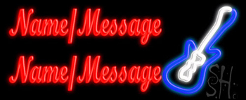Custom Electric Guitar Neon Sign