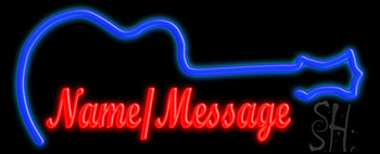 Custom Blue Guitar Neon Sign