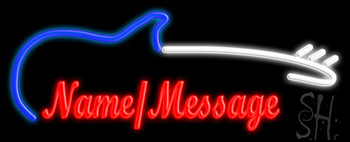 Custom With Guitar Neon Sign