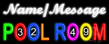 Custom Pool Room Neon Sign