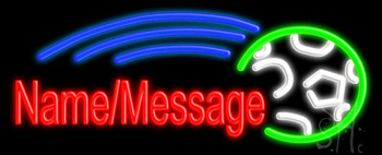 Custom Soccer Ball Neon Sign