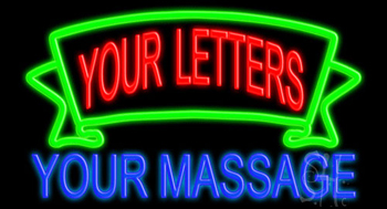 Custom Green Ribbon Neon Sign