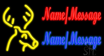 Custom Deer Logo Neon Sign