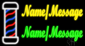 Custom Barber Pole Neon Sign