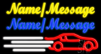 Custom Red Racing Car Neon Sign