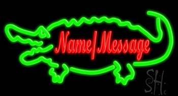 Custom Green Crocodile Neon Sign