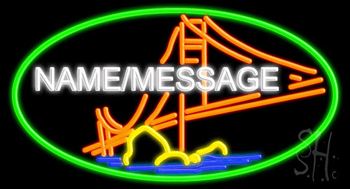 Custom Bridge Oval Neon Sign