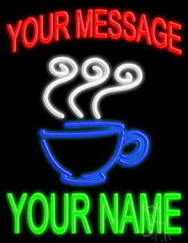 Custom Coffee Cup Neon Sign
