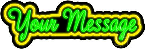 Custom Yellow Border Neon Sign