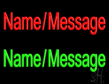 Custom In Red And Green Neon Sign