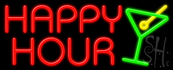 Happy Hour Neon Sign