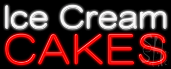 Ice Cream Cakes Neon Sign