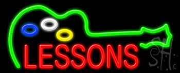 Music Lessons Neon Sign