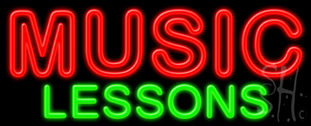 Music Lessons Neon Sign