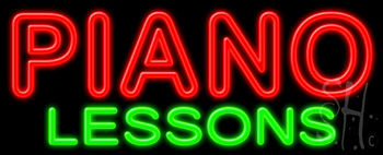 Piano Lessons Neon Sign