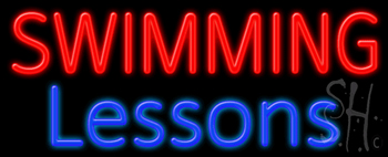 Swimming Lessons Neon Sign