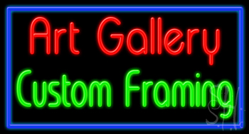 Art Gallery Custom Framing Neon Sign