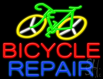 Bicycle Repair Neon Sign