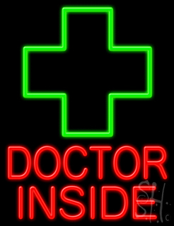 Doctor Inside Neon Sign