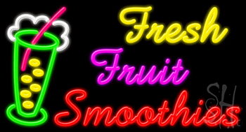 Fresh Fruit Smoothies Neon Sign