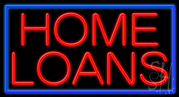 Home Loans Neon Sign