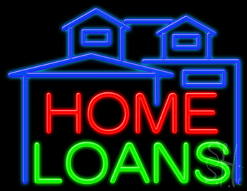 Home Loans Neon Sign
