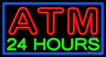 Atm 24 Hours Neon Sign