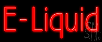 E Liquid Neon Sign