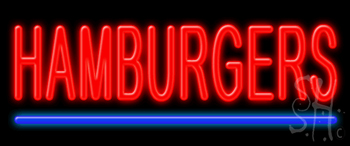 Hamburgers Neon Sign