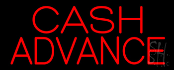 Red Cash Advance Neon Sign