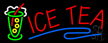 Ice Tea Logo Neon Sign